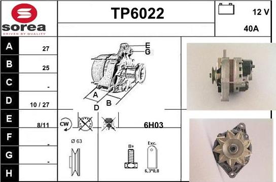 Sera TP6022 - Генератор autospares.lv
