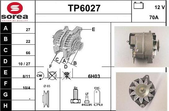 Sera TP6027 - Генератор autospares.lv