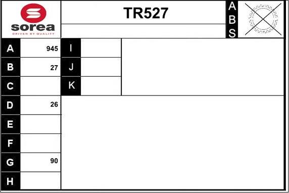 Sera TR527 - Приводной вал autospares.lv