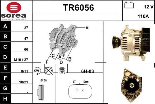 Sera TR6056 - Генератор autospares.lv