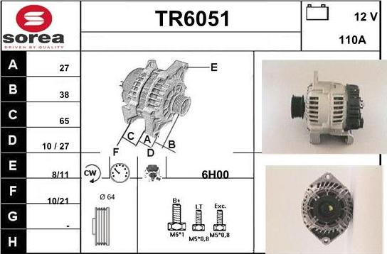 Sera TR6051 - Генератор autospares.lv