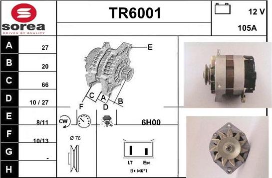 Sera TR6001 - Генератор autospares.lv