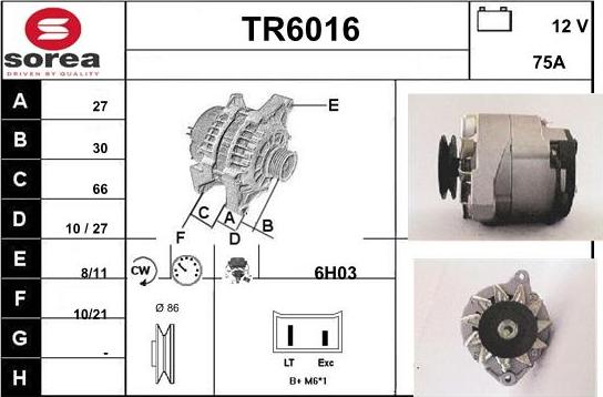 Sera TR6016 - Генератор autospares.lv