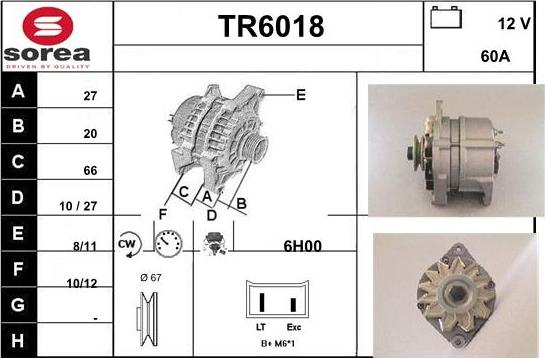 Sera TR6018 - Генератор autospares.lv