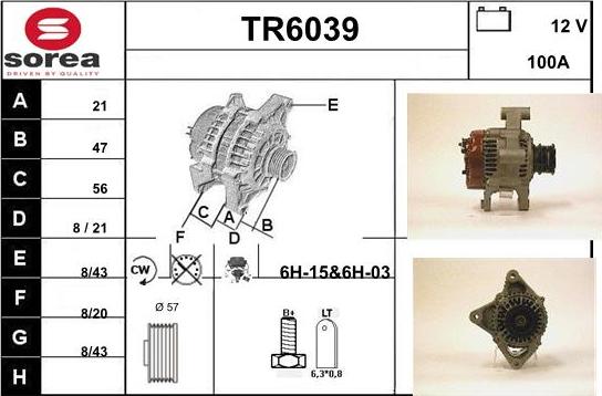 Sera TR6039 - Генератор autospares.lv