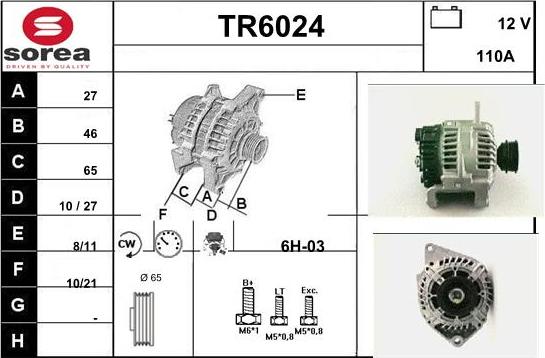 Sera TR6024 - Генератор autospares.lv