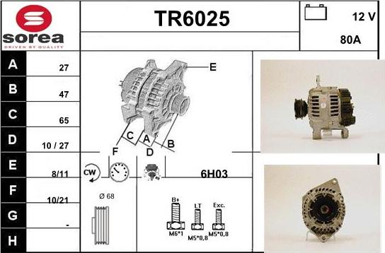 Sera TR6025 - Генератор autospares.lv