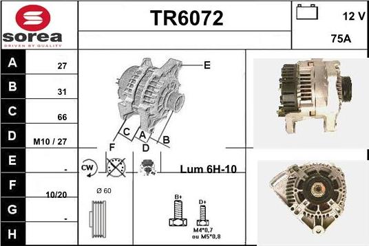 Sera TR6072 - Генератор autospares.lv