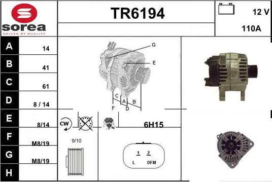 Sera TR6194 - Генератор autospares.lv