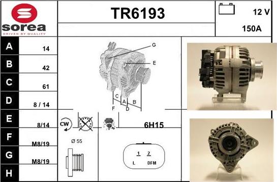 Sera TR6193 - Генератор autospares.lv