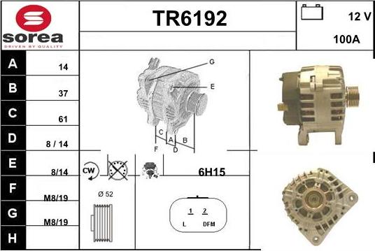 Sera TR6192 - Генератор autospares.lv