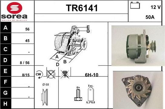 Sera TR6141 - Генератор autospares.lv