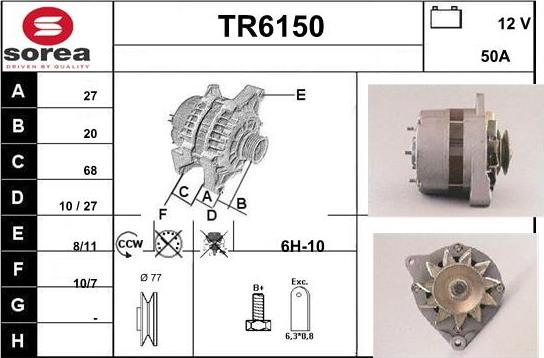 Sera TR6150 - Генератор autospares.lv