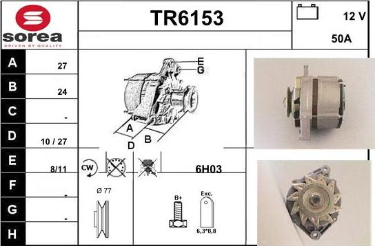 Sera TR6153 - Генератор autospares.lv