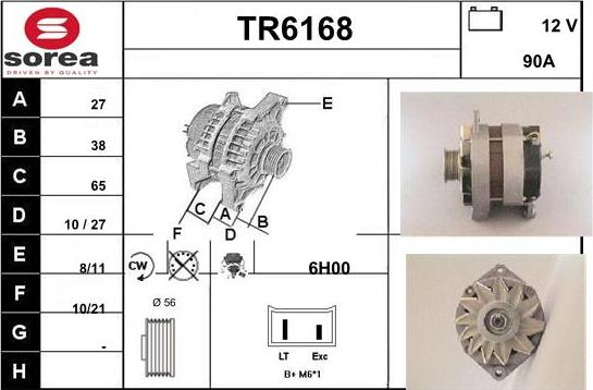 Sera TR6168 - Генератор autospares.lv