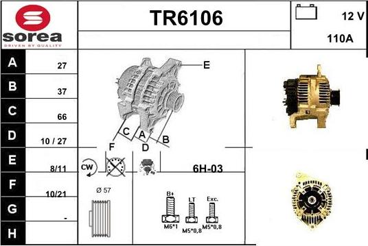 Sera TR6106 - Генератор autospares.lv