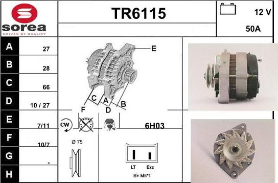 Sera TR6115 - Генератор autospares.lv