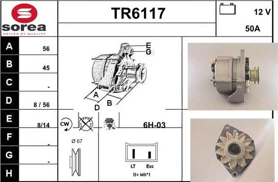 Sera TR6117 - Генератор autospares.lv