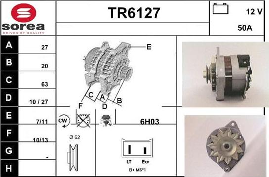 Sera TR6127 - Генератор autospares.lv