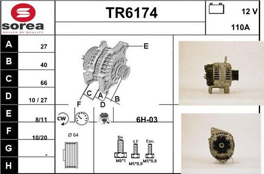 Sera TR6174 - Генератор autospares.lv