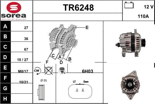 Sera TR6248 - Генератор autospares.lv