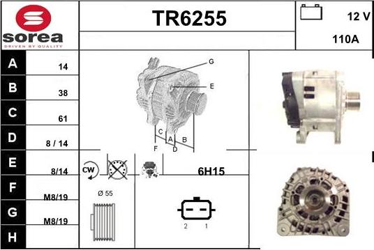 Sera TR6255 - Генератор autospares.lv