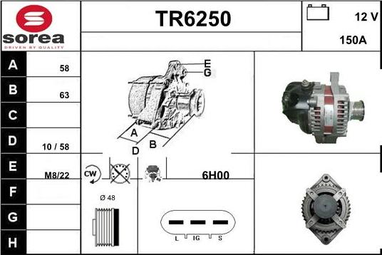 Sera TR6250 - Генератор autospares.lv