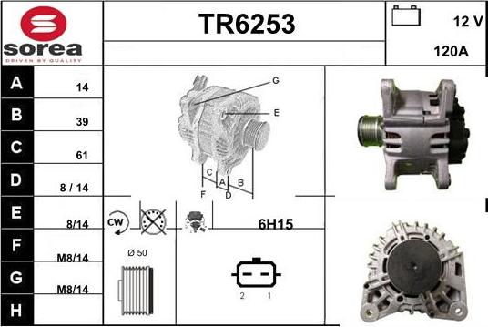 Sera TR6253 - Генератор autospares.lv