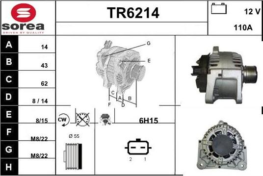 Sera TR6214 - Генератор autospares.lv