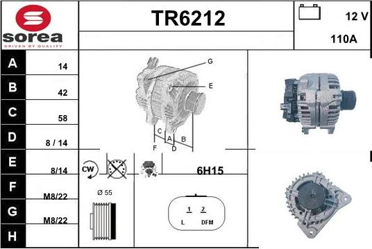 Sera TR6212 - Генератор autospares.lv