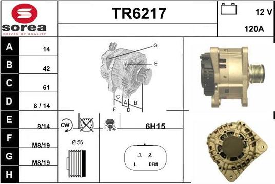 Sera TR6217 - Генератор autospares.lv