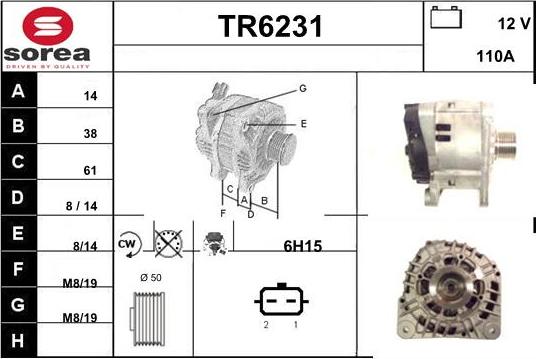 Sera TR6231 - Генератор autospares.lv