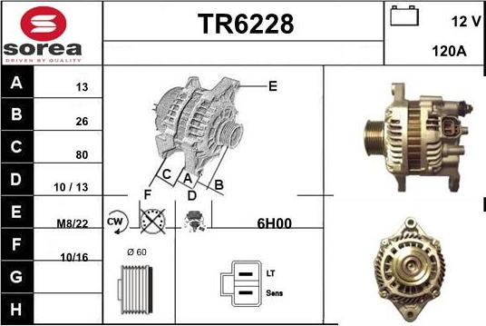 Sera TR6228 - Генератор autospares.lv