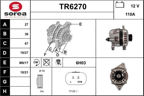 Sera TR6270 - Генератор autospares.lv