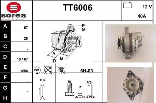 Sera TT6006 - Генератор autospares.lv