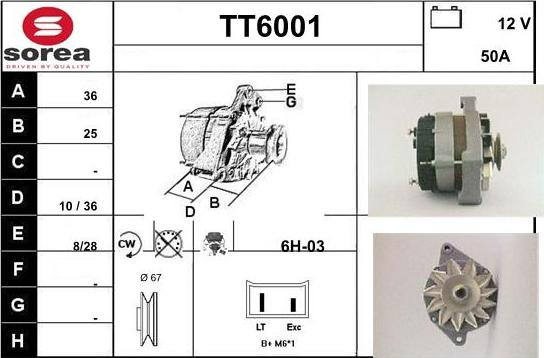 Sera TT6001 - Генератор autospares.lv