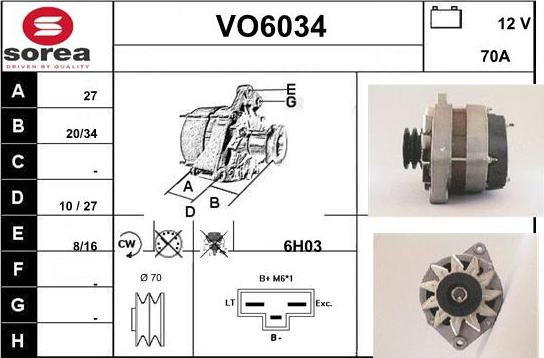 Sera VO6034 - Генератор autospares.lv