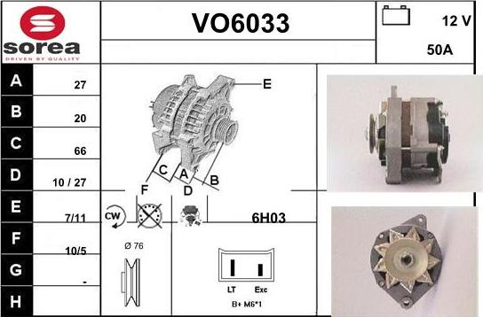 Sera VO6033 - Генератор autospares.lv