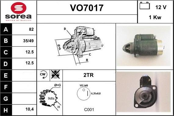 Sera VO7017 - Стартер autospares.lv