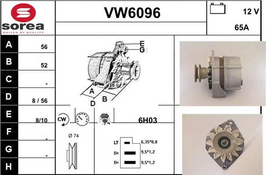 Sera VW6096 - Генератор autospares.lv