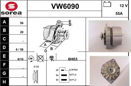 Sera VW6090 - Генератор autospares.lv