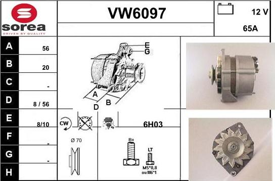 Sera VW6097 - Генератор autospares.lv