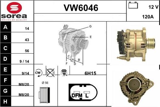 Sera VW6046 - Генератор autospares.lv