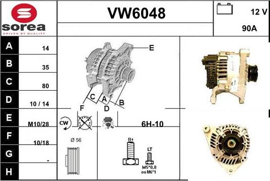 Sera VW6048 - Генератор autospares.lv