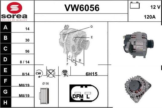 Sera VW6056 - Генератор autospares.lv