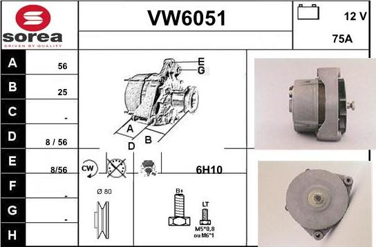 Sera VW6051 - Генератор autospares.lv
