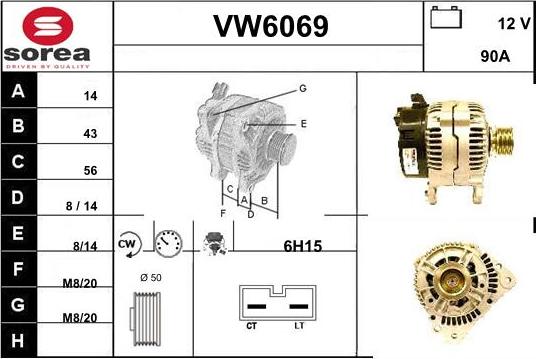 Sera VW6069 - Генератор autospares.lv