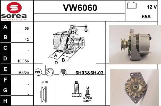 Sera VW6060 - Генератор autospares.lv