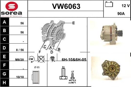 Sera VW6063 - Генератор autospares.lv