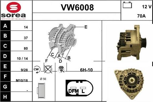 Sera VW6008 - Генератор autospares.lv